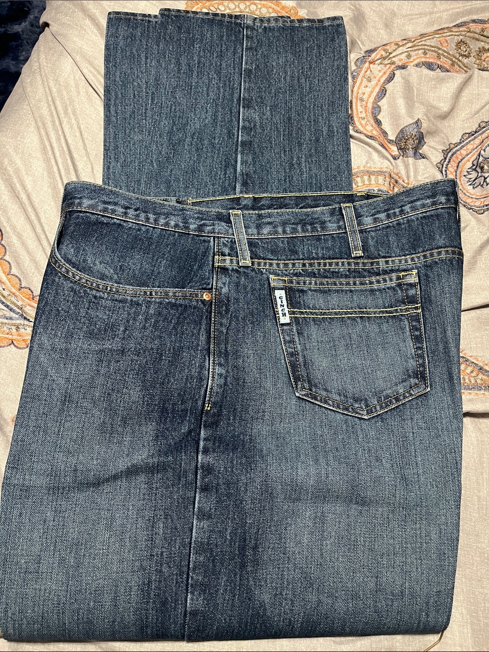 Dark Wash White Label Straight Leg Cinch Jeans